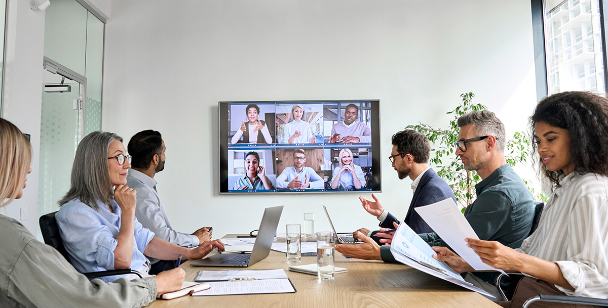 Body Language In Office Meeting Video Call